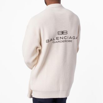 Balenciaga Interwined Zip Up Oversized Sweater, Size Small