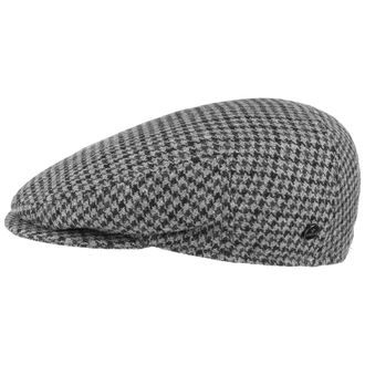 Lierys Britain Houndstooth Flat Cap Made in Italy Men Summer/Winter Grey