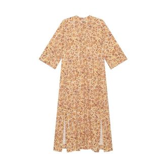 Maliparmi Midi Dresses, female, Beige, Size: XL Maliparmi Dresses