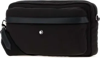 Montblanc Mens Black Canvas Crossbody Bag Borse A Mano