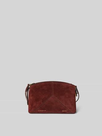 Victoria Beckham Shoulder Bag mit Logo-Pr&auml;gung in Dunkelbraun, Gr&ouml;&szlig;e 1