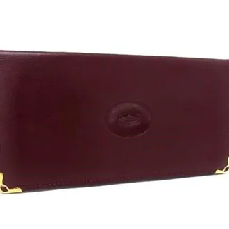 Cartier Bordeaux Leather Bill Wallet (Bi-Fold) (Pre-Owned)