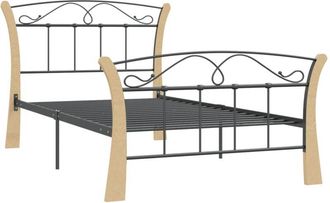 vidaXL Estructura De Cama Sin Colch&oacute;n Metal Negro 100x200 Cm Vidaxl