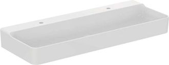 Ideal Lavabo Conca 1200x450x165mm, Lijado Blanco 2 Orificios Para Grifer&iacute;a, Sin Rebosadero Ideal Standard