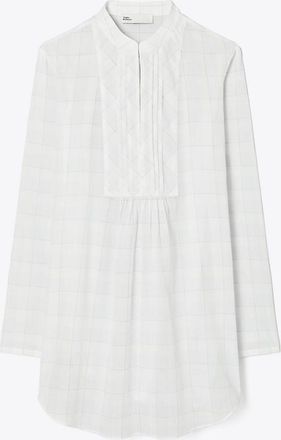 Tory Burch Womens Plaid Cotton Beach Shirt, size XL