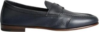Henderson Baracco Mocas&iacute;n antifaz piel Havana - Heren - Loafers - Blauw - 44 EU - Leer - Schoenen