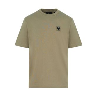 Belstaff T-Shirts, male, Green, M, Patch Logo T-Shirt