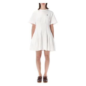 Polo Ralph Lauren Short Dresses, female, White, Size: M Knit T-Shirt Dress