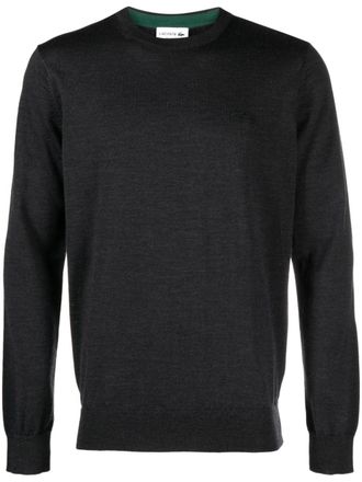 Lacoste Trui met logopatch - Grijs