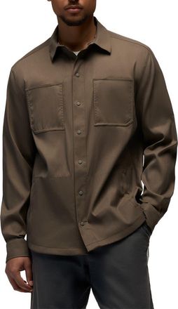 Prana Stretch Zion Long Sleeve Button-Up Shirt in Mud at Nordstrom, Size Xx-Large
