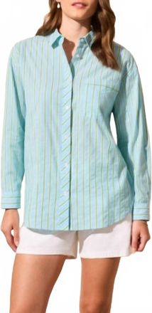 Tribal Roll Up Sleeve Shirt In Greensea