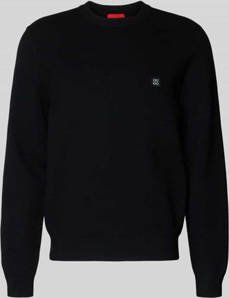 HUGO BOSS Regular Fit Pullover mit Schurwoll-Anteil Modell SETAL in Black, Gr&ouml;&szlig;e XXL