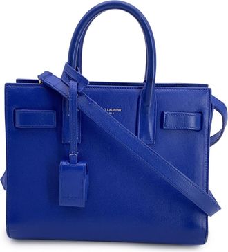 Saint Laurent Pre-owned Womens Leather Tote Bag Sac de Jour - Blue - One Size