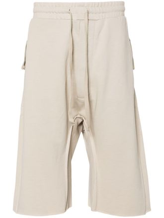 Thom Krom drawstring cotton track shorts - Neutrals