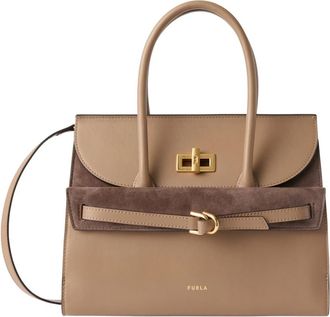 Furla Greta Handtas - Dames - Handtassen - Beige - ONE Size - Leer - Tassen