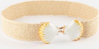 Nach Bijoux Womens Shell Belt In Beige