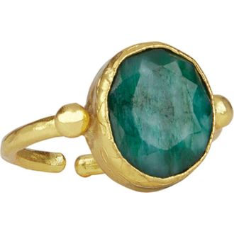 Ottoman Hands Siena Cocktail Ring in Emerald at Nordstrom