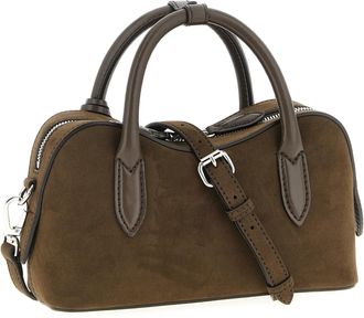 Stella McCartney Womens Ryder Top Handle Bag Brown Hemp Lyocell