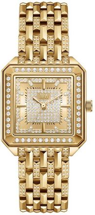 JBW Astra Crystal Pav&eacute; Bracelet Watch, 29mm in Gold at Nordstrom