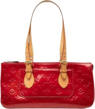 Louis Vuitton Pre-owned Handbags, female, Red, Size: ONE SIZE Pre-owned Rosewood Avenue Monogram Vernis Handbag