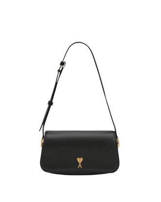 Ami Black Logo Small Shoulder Bag