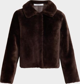 Fleurette Odette Reversible Cropped Shearling Jacket