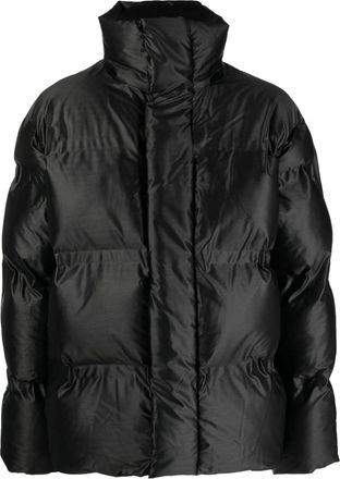 Rains funnel-neck padded jacket - men - Polyester/Nylon/Polyurethane/Polyester - M - Black