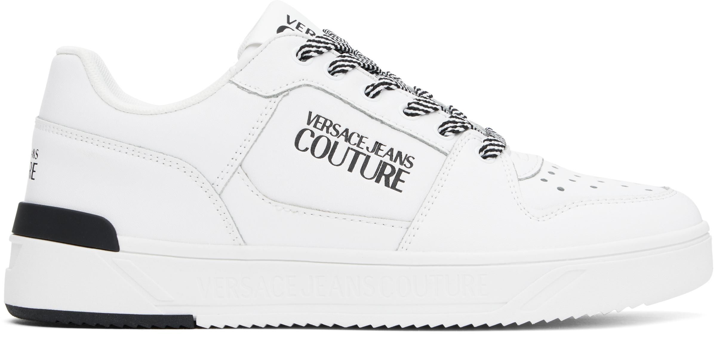 スニーカー Low Top Sneakers - Versace - Leather - White Versace: White Sneakers now up to −73% | Stylight