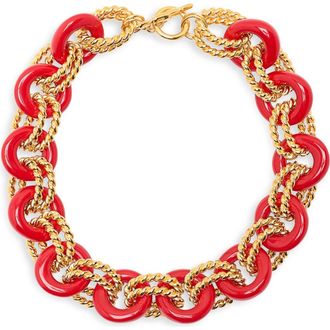 Kenneth Jay Lane Resin Link Toggle Necklace in Red at Nordstrom Rack