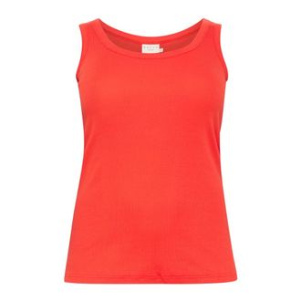 Kaffe Curve KCcarina Tank Top - Dames - Tops - Rood - Maat: S