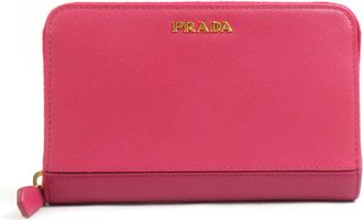 Prada Pink Leather Coin Purse/Coin Case (Pre-Owned)