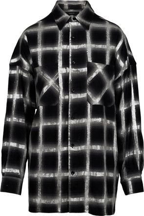 Amiri Glanzend Geruit Oversized Shirt - 10s