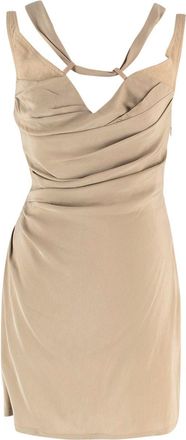 Jacquemus Khaki La Robe Soffio Mini Dress Size S