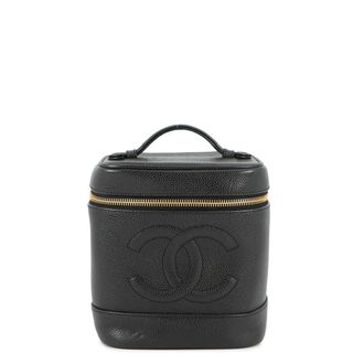 Chanel Black Grained Calfskin Vanity Bag (Pre-Owned)