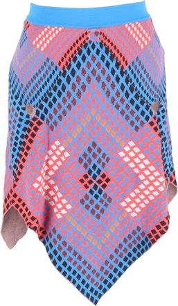 Paco Rabanne Abstract-Print Knitted Mini Skirt in Multicolor Viscose