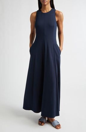 Eleventy Open Knit Sleeveless Maxi Sweater Dress in Blue at Nordstrom, Size 14 Us