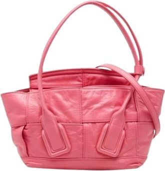 Bottega Veneta Pre-owned Vintage Schoudertas - Dames - Vintage Handtas - Roze - ONE Size - Leer - Vintage