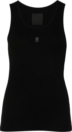 Givenchy 4G-motif tank top - women - Spandex/Elastane/Cotton - M - Black