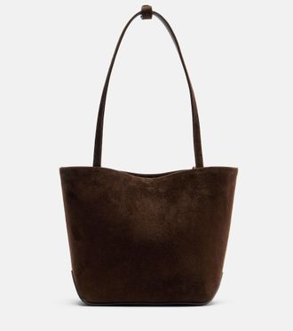 The Row Park Edge Medium suede tote bag