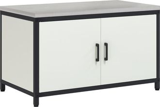vidaXL Kitchen Storage Cabinet with Drawer with Shelf White Steel Vidaxl