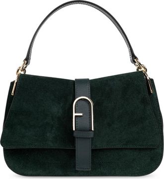 Furla Flow Medium Bag - Dames - Handtassen - Groen - ONE Size - Leer - Tassen