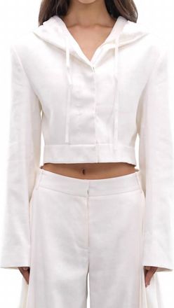 CHRISTOPHER ESBER Noa Linen Hoodie In White
