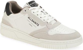 AllSaints Regan Low Top Sneaker in Black/chalk White at Nordstrom, Size 11