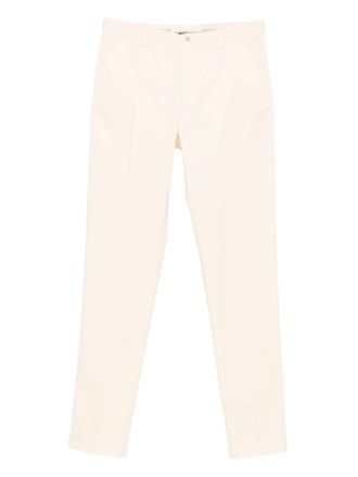 Incotex Minimalist White Pants With Slim Fit Silhouette