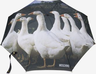 Moschino Ombrello Openclose Goose Print - Multicolore