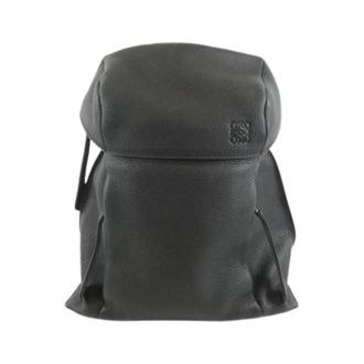 Loewe Pre-owned Calfskin Backpack - Heren - Pre-owned - Zwart - Maat: ONE Size Leer