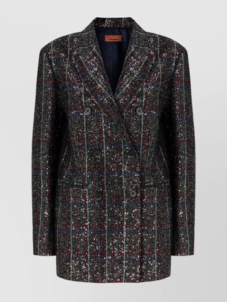 Missoni checked sequin double-breasted blazer