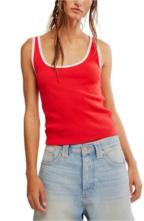 Free People Moxie Tank Top in High Risk Red Combo at Nordstrom, Size X-Small