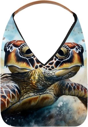 Generic Sea Turtle Reusable Lightweight Grocery Bags - Foldable Into Compact Pouch, Washable & Sturdy, Multipurpose for Shopping and Travel