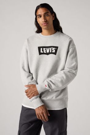 Levi's Sudadera de cuello redondo Premium Graphic - Hombre - 2XL - Gris / Vtg Bw Logo Two Light Heather Grey